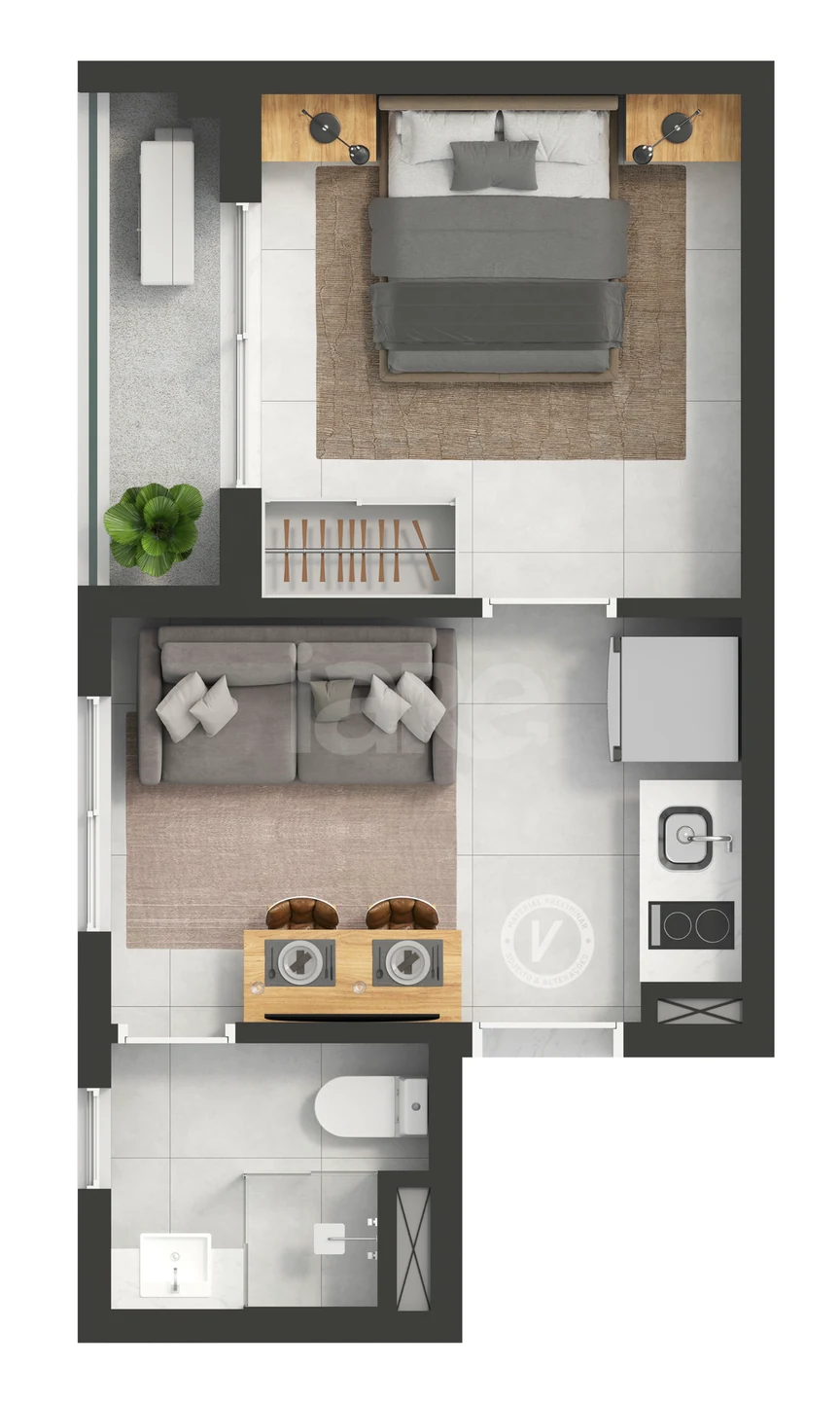 Planta — Apartamento 28,18 m²