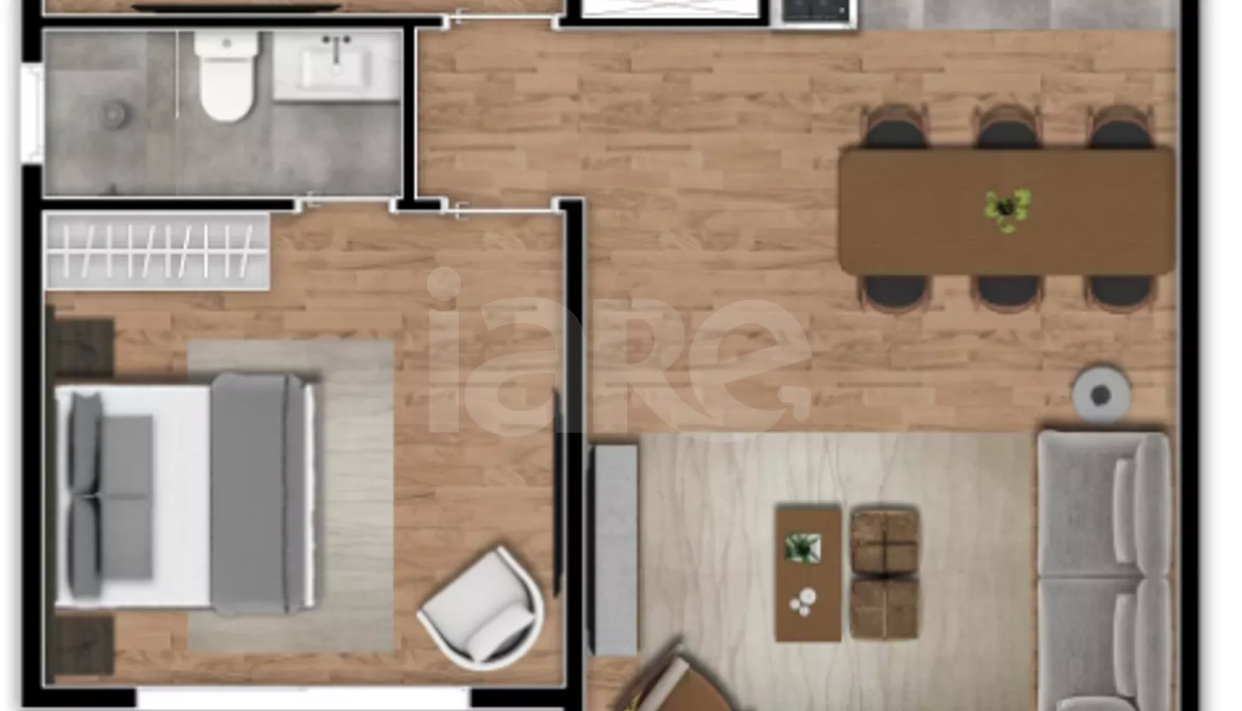 Planta — Apartamento 76,62 m²