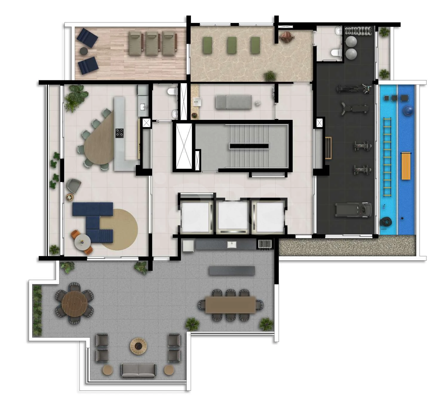 Planta — Pavimento rooftop
