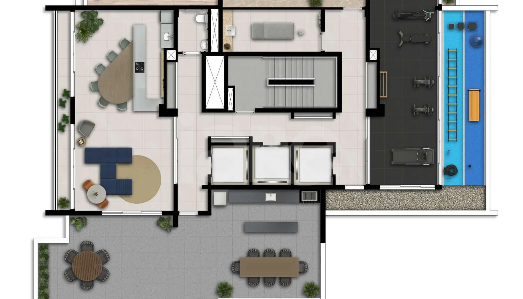 Planta — Pavimento rooftop