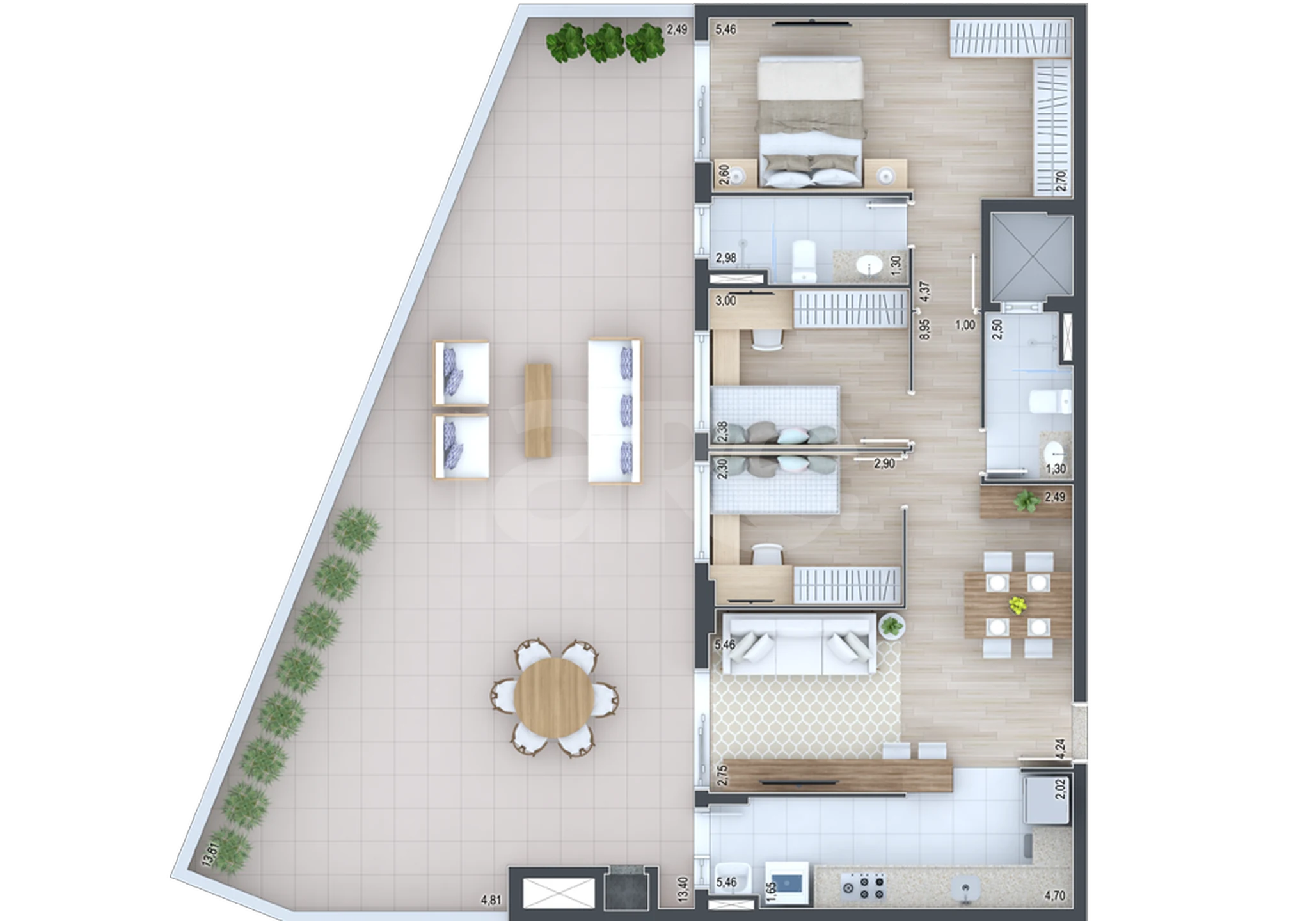 Planta — Garden 148,88 m²