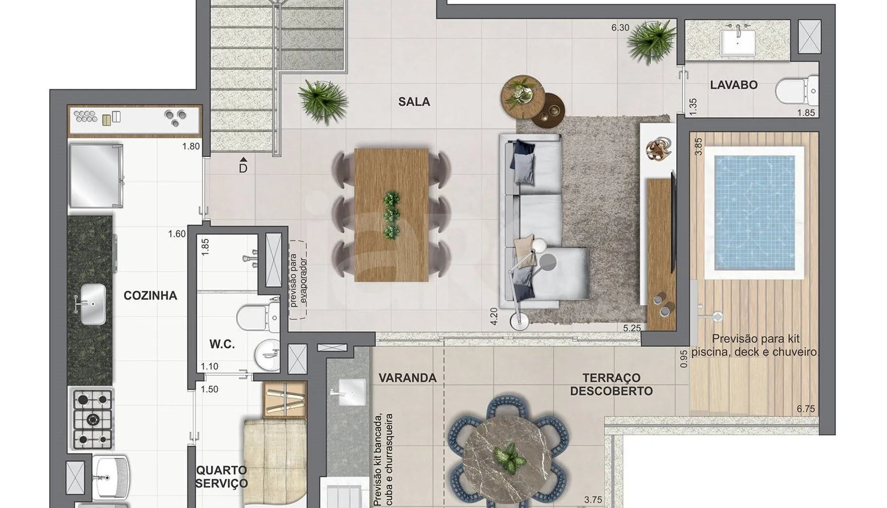 Planta — Garden 163,88 m²