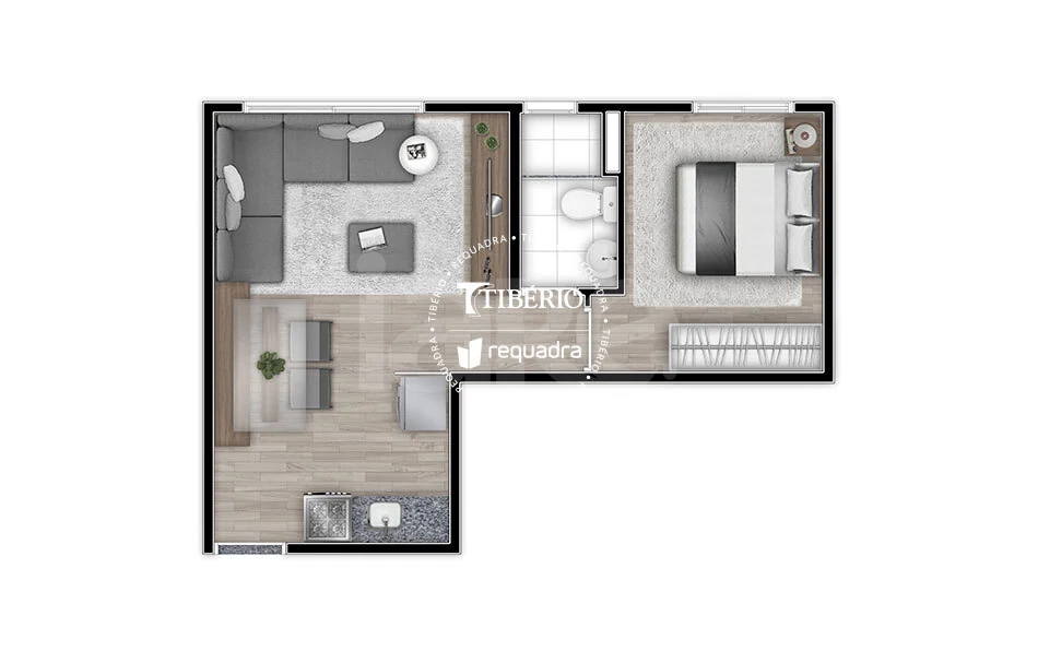Planta — Apartamento 33,79 m²