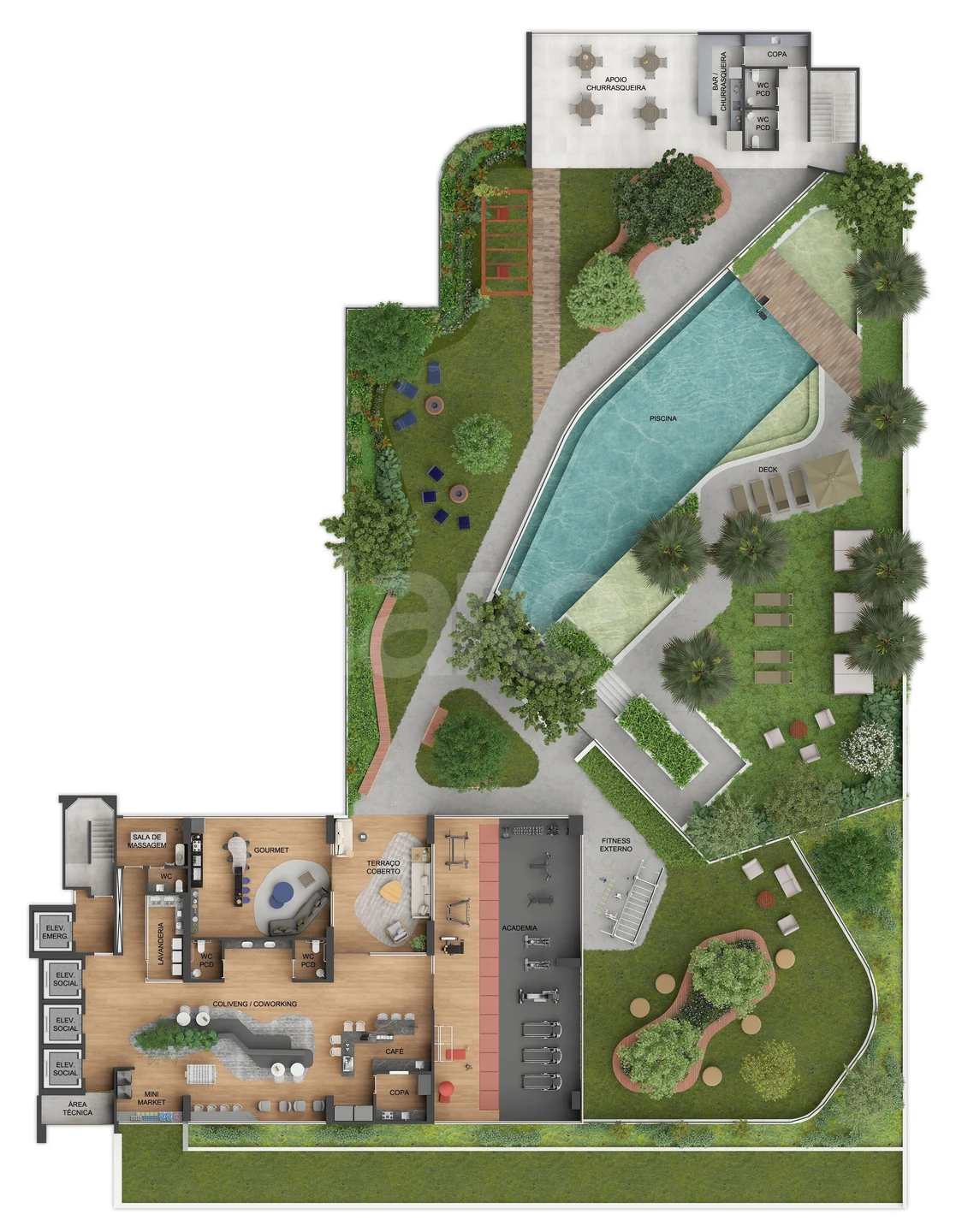 Planta — Pavimento lazer