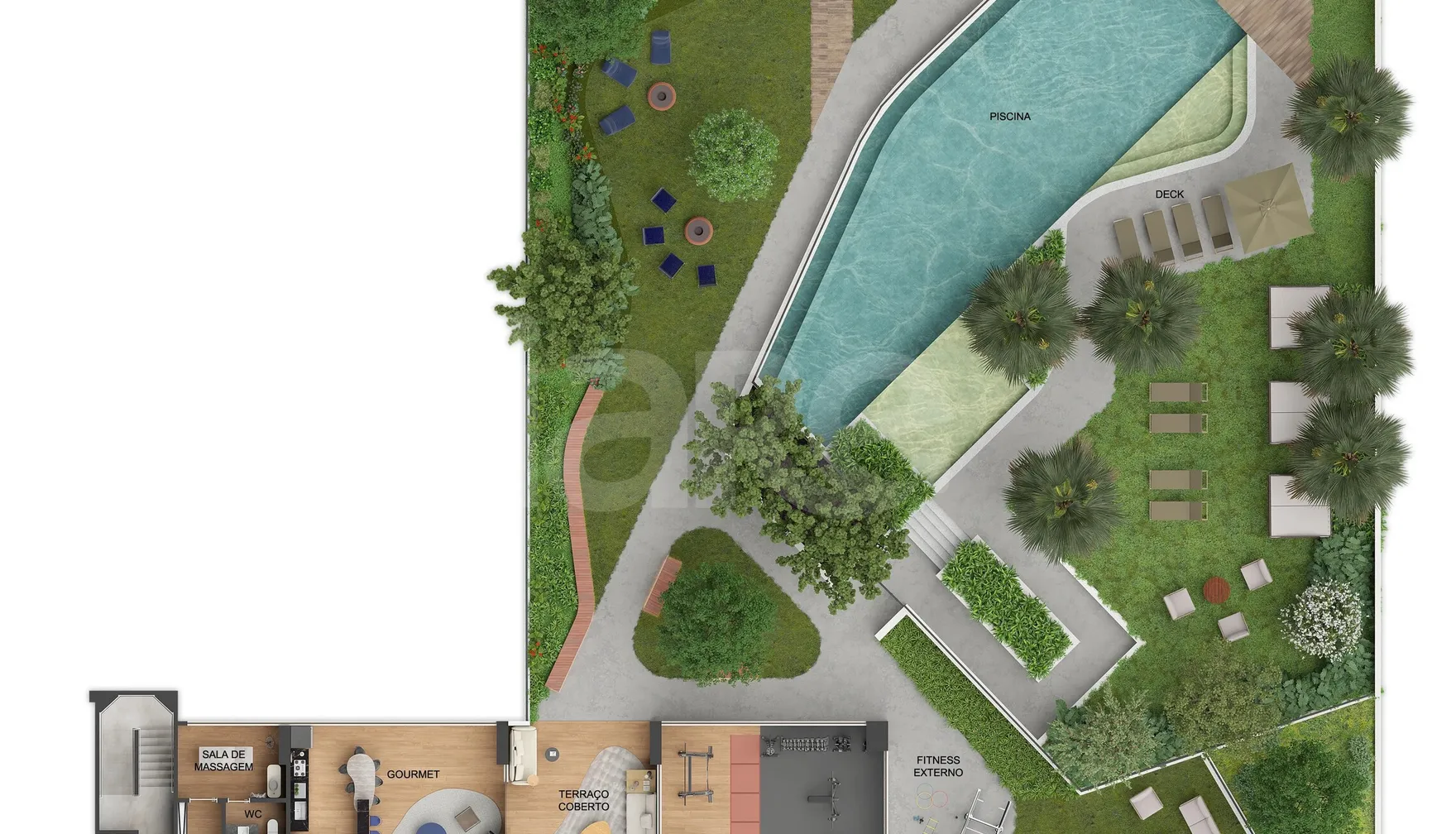 Planta — Pavimento lazer