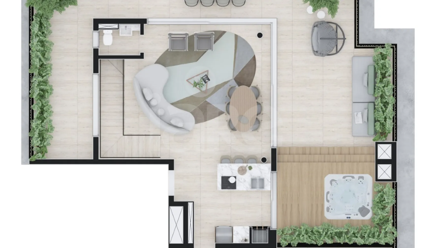 Planta — Cobertura Duplex 267,85 m²