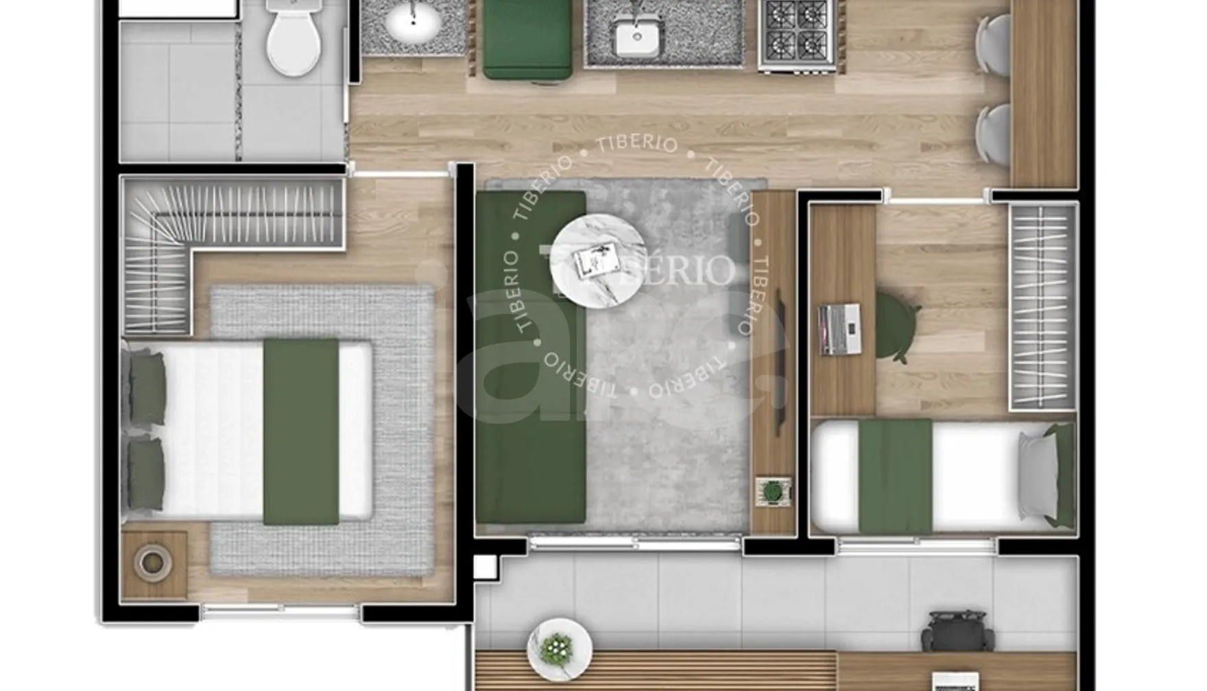 Planta — Apartamento 39,85 m²