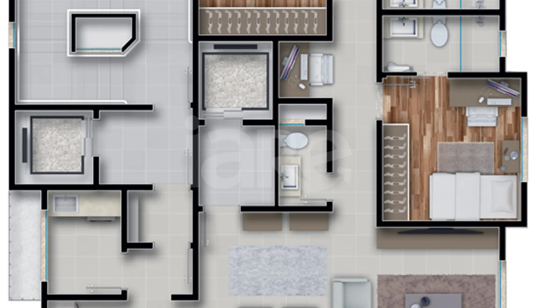 Planta — Apartamento 145,82 m²