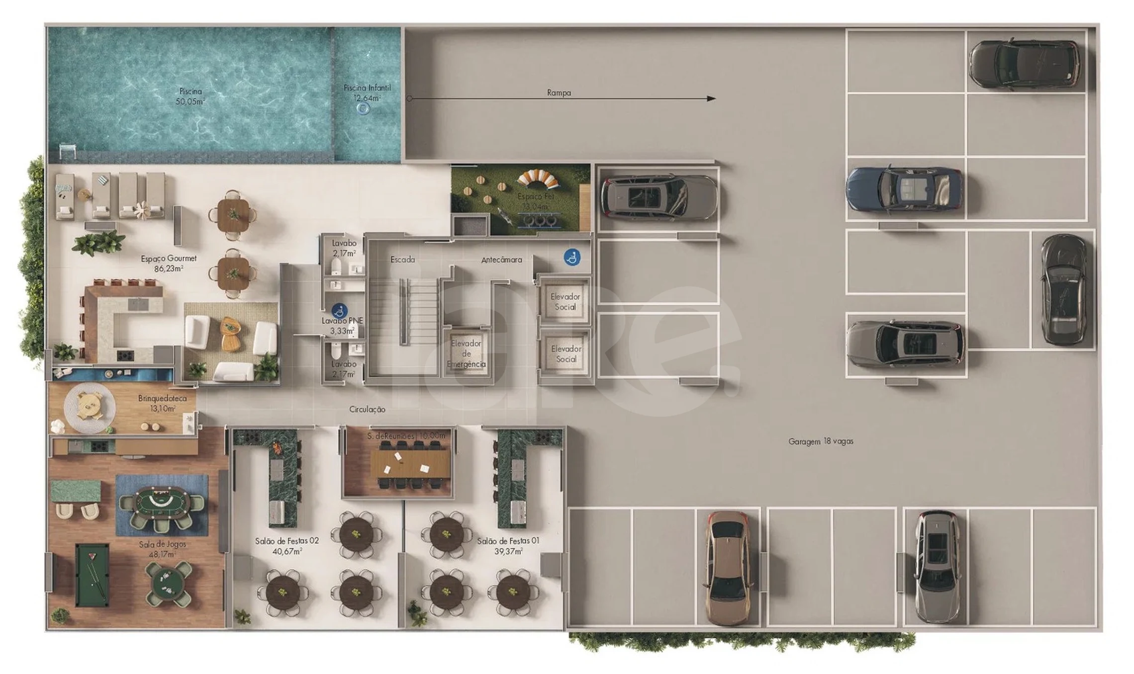 Planta — Pavimento lazer
