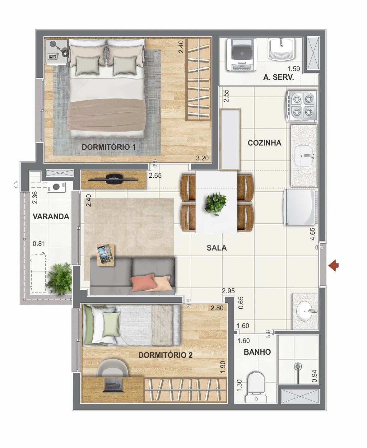 Planta — Garden 50 m²
