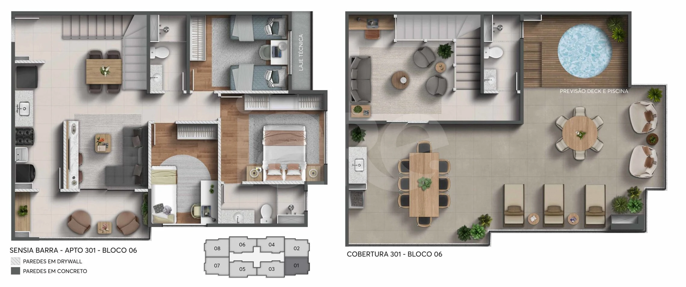 Planta — Cobertura Duplex 141,27 m²