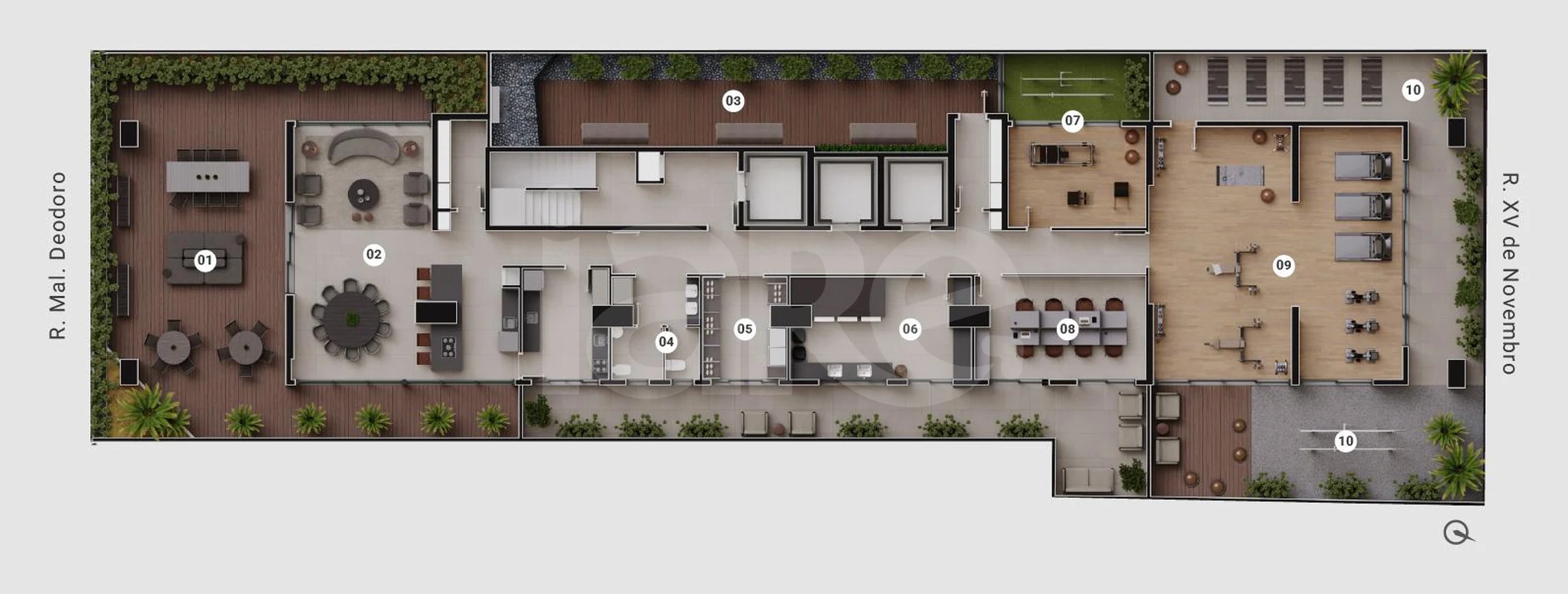 Planta — Pavimento lazer