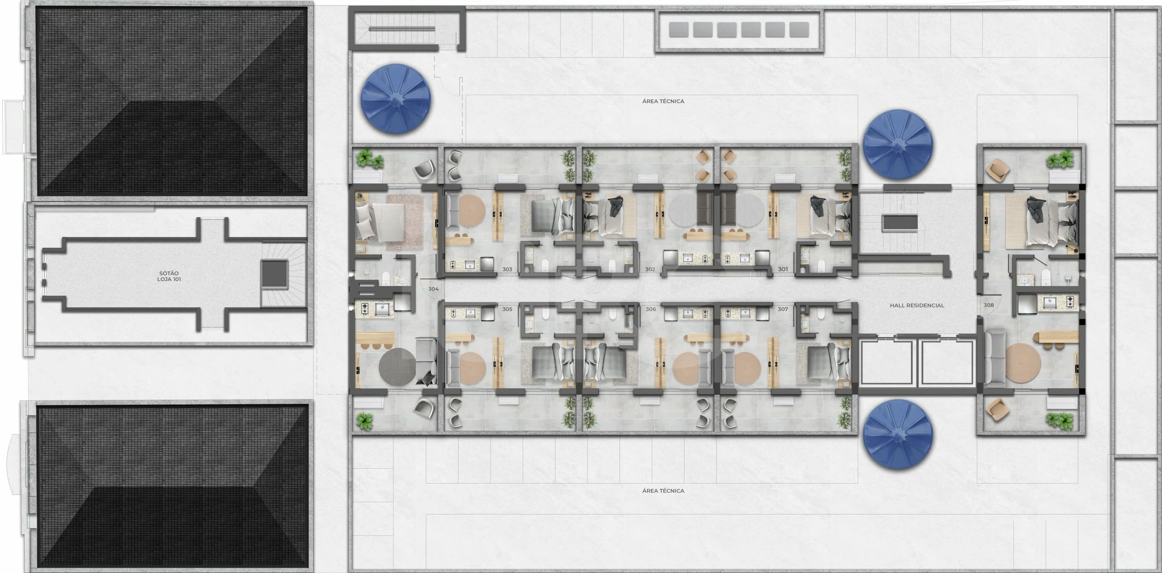 Planta — Pavimento 3