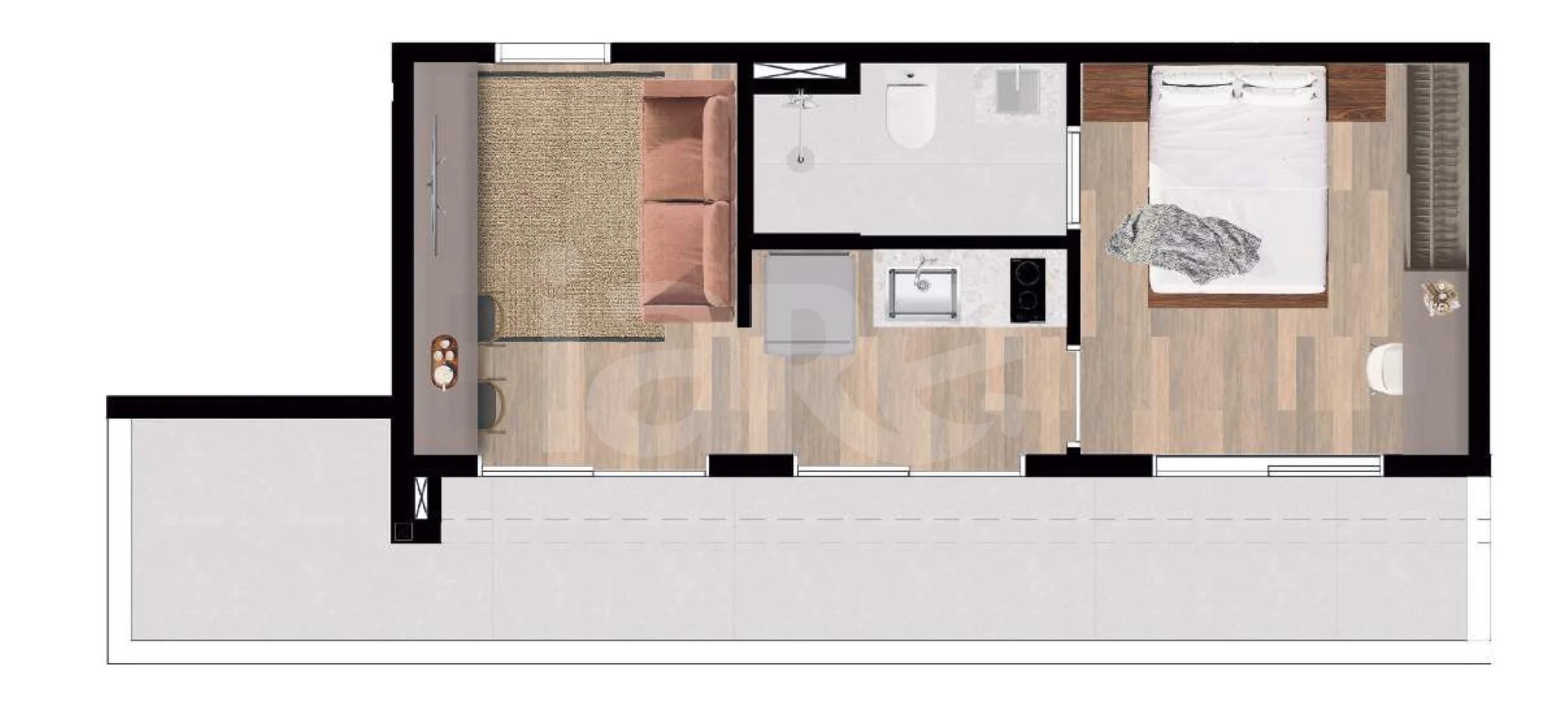 Planta — Garden 41,89 m²