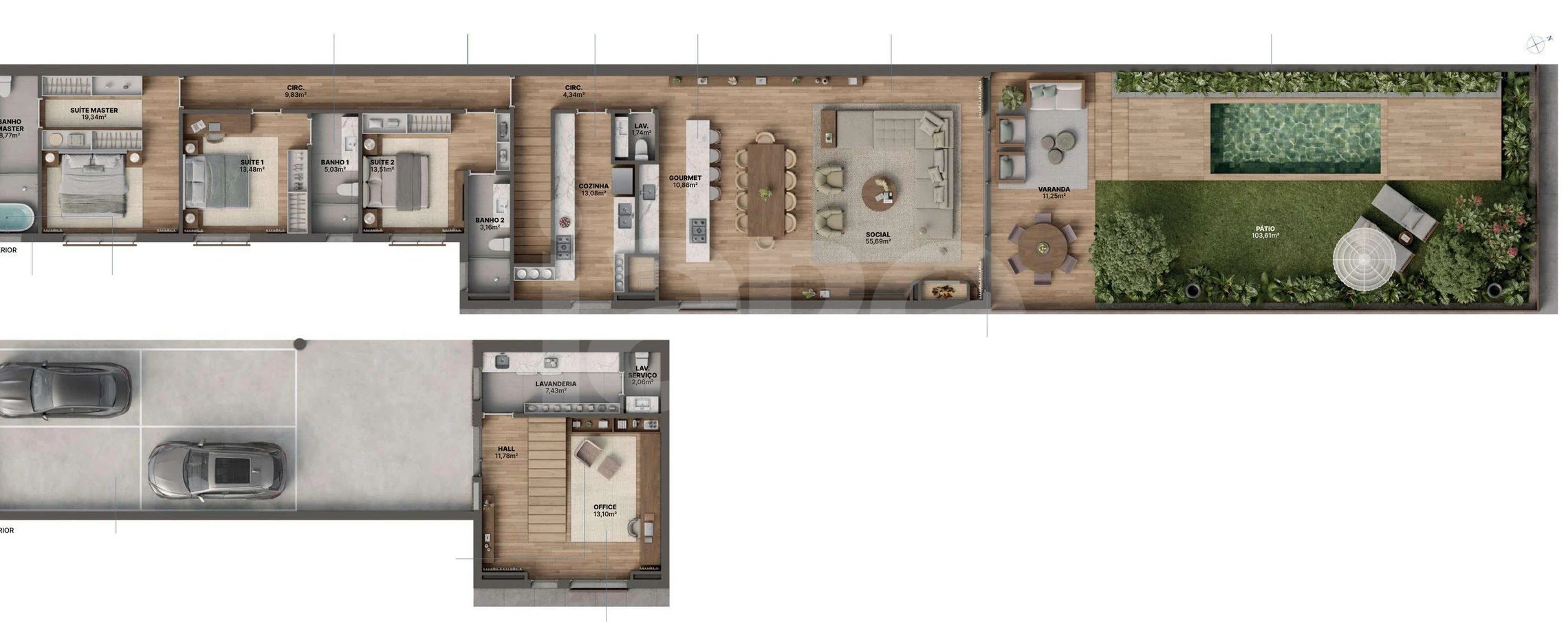 Planta — Apartamento 346,28 m²