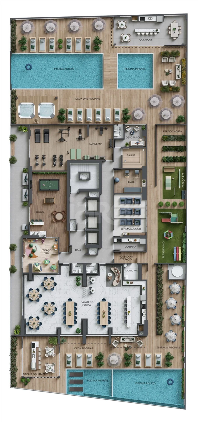 Planta — Pavimento lazer