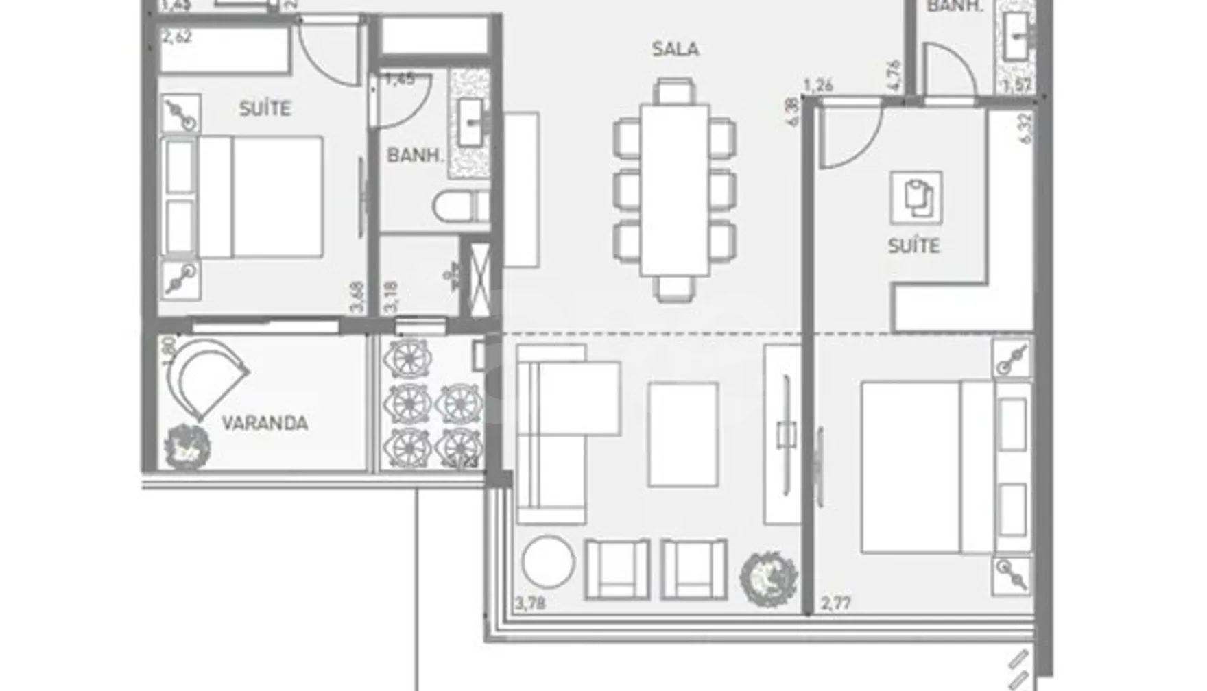 Planta — Cobertura Duplex 290,01 m²