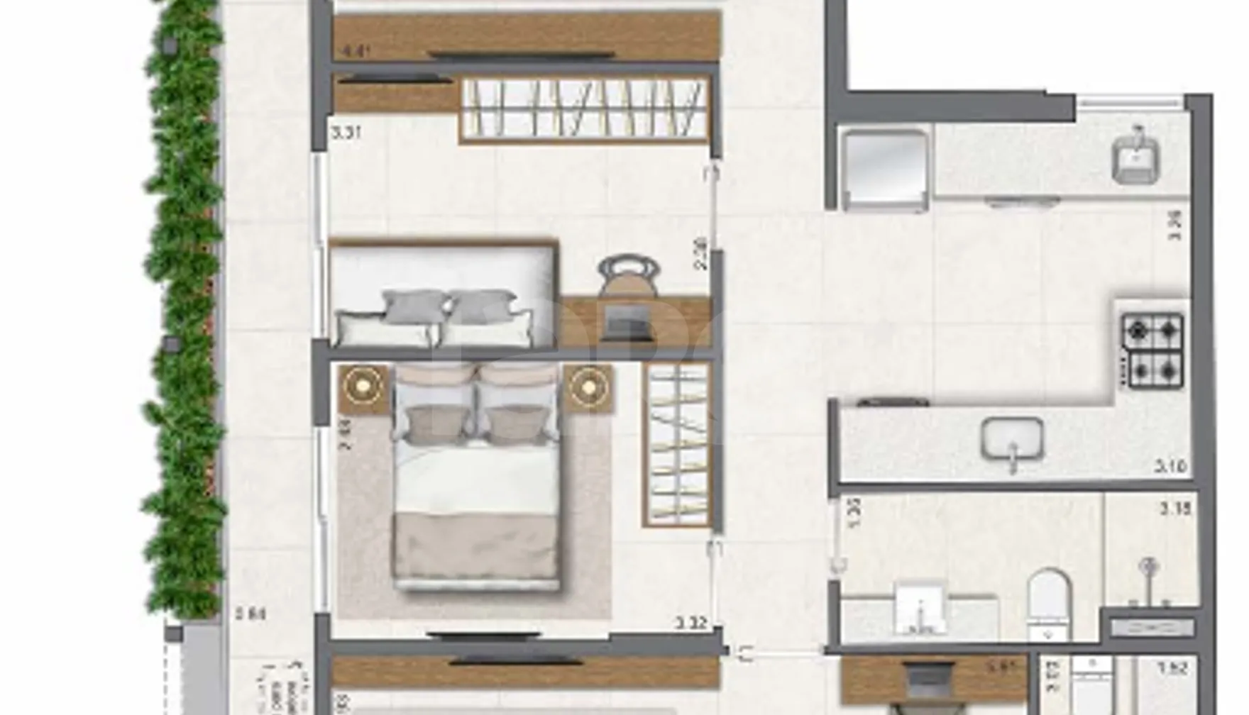 Planta — Apartamento 83,27 m²
