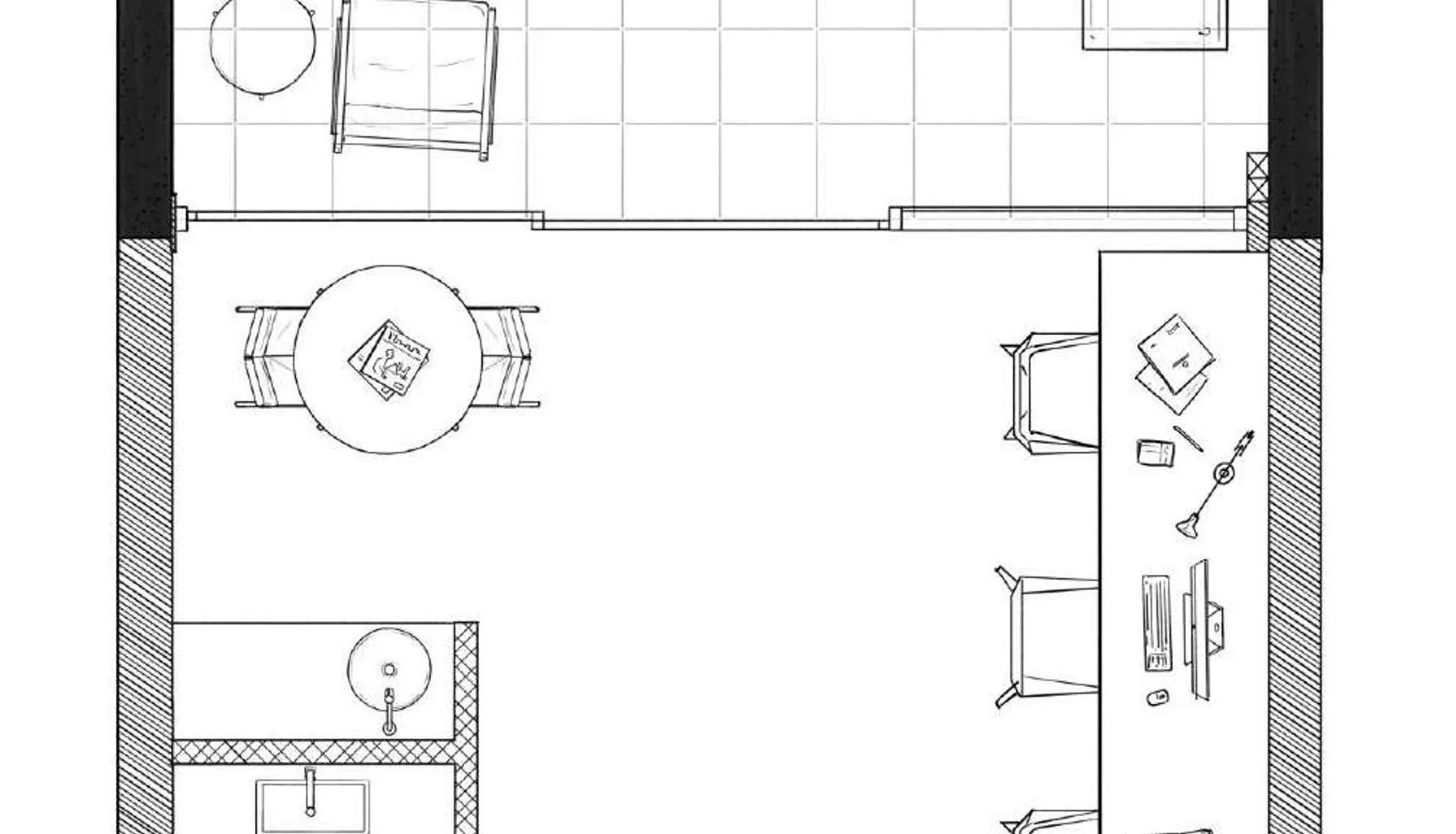 Planta — Sala 26,6 m²