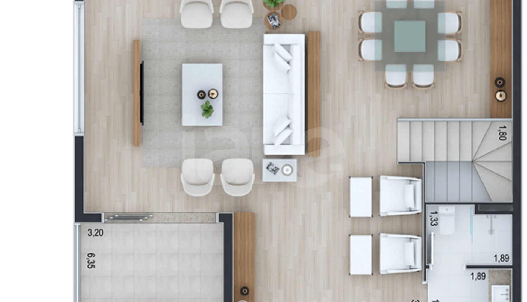 Planta — Cobertura Duplex 366,66 m²