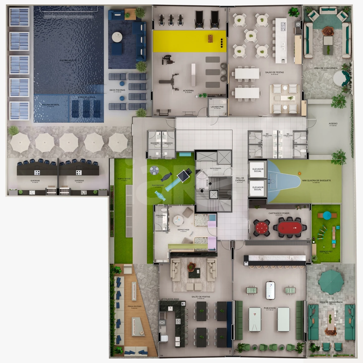 Planta — Pavimento lazer