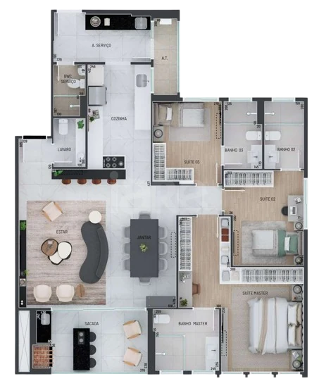 Planta — Garden 135,91 m²