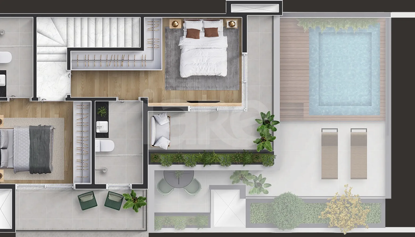 Planta — Cobertura Duplex 120,94 m²