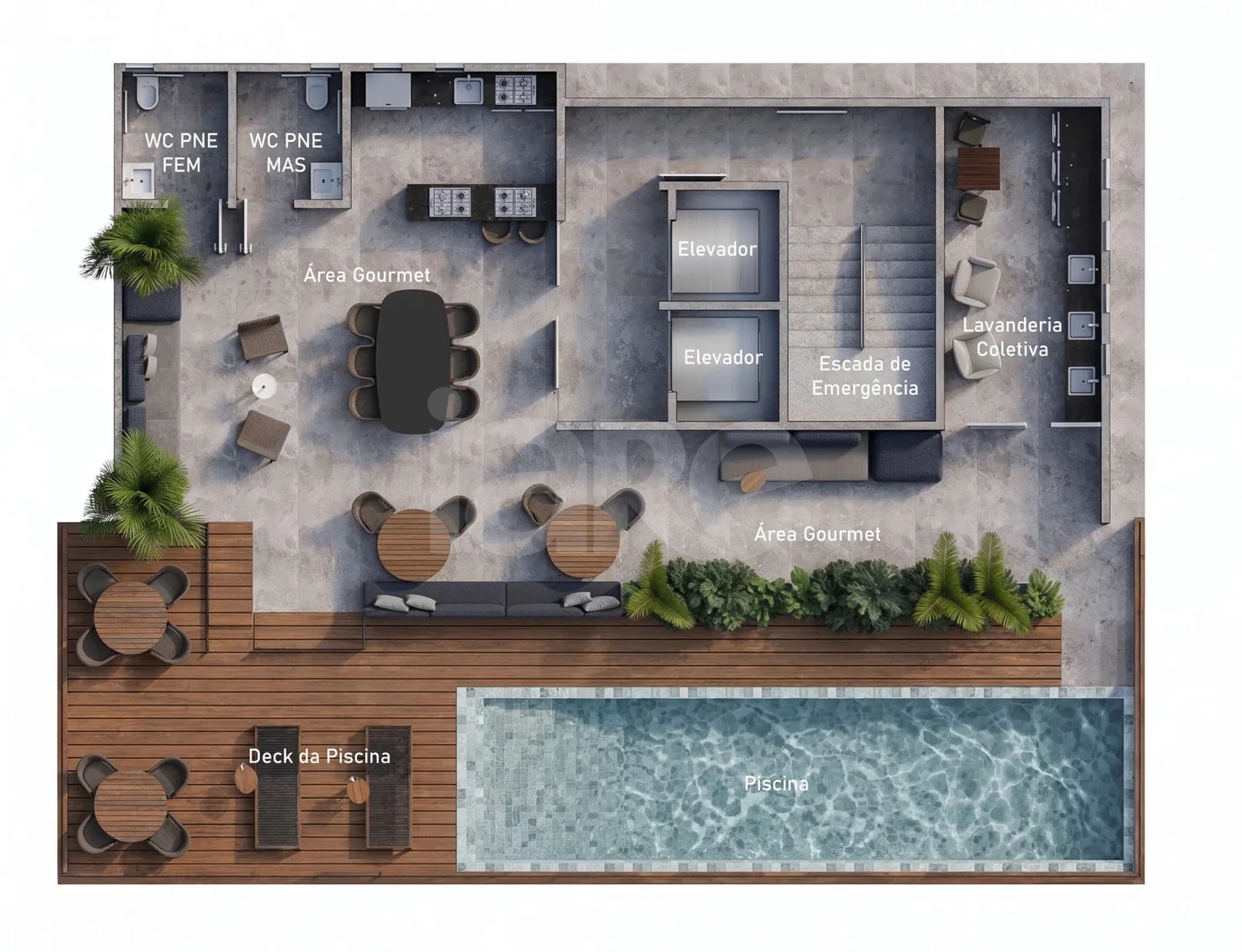 Planta — Pavimento rooftop
