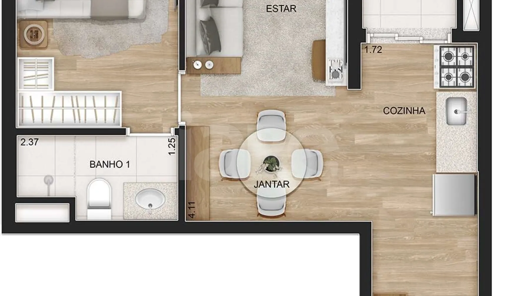 Planta — Garden 44,72 m²