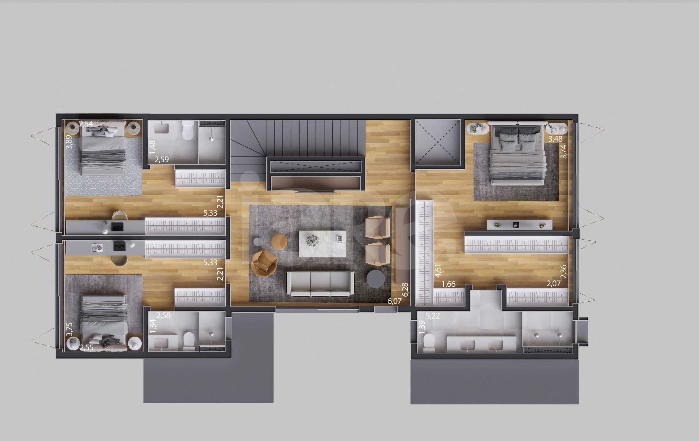 Planta — Casa em Condomínio 628,68 m²