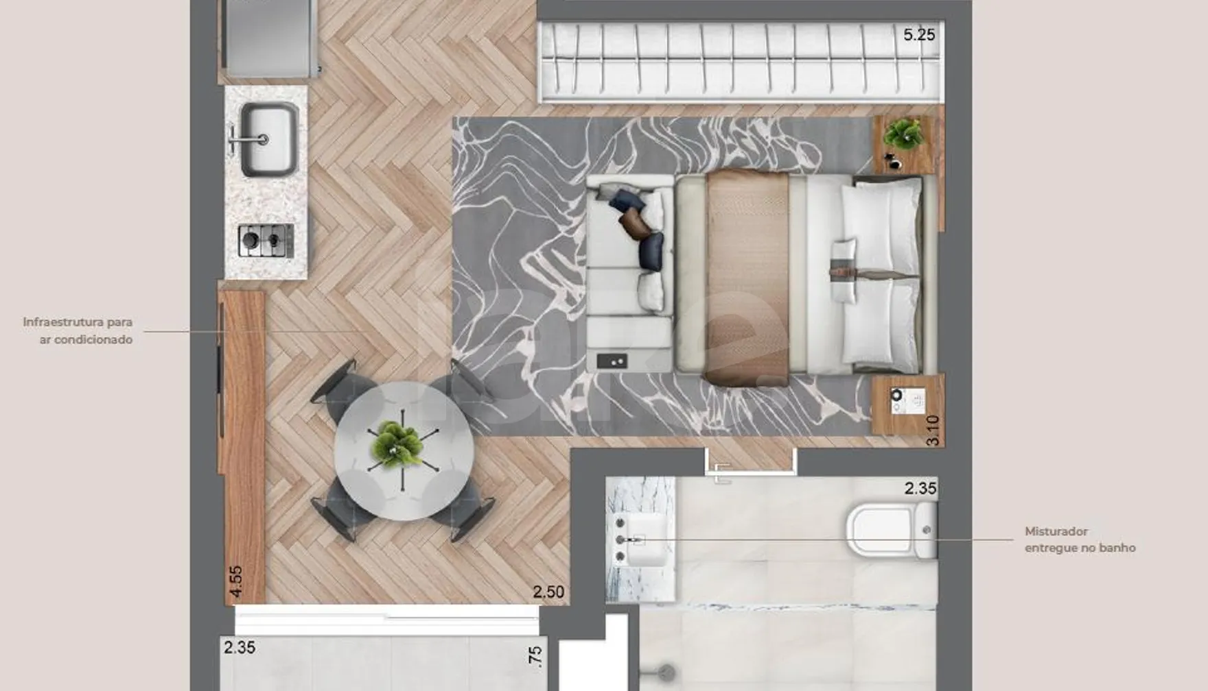 Planta — Garden 44 m²