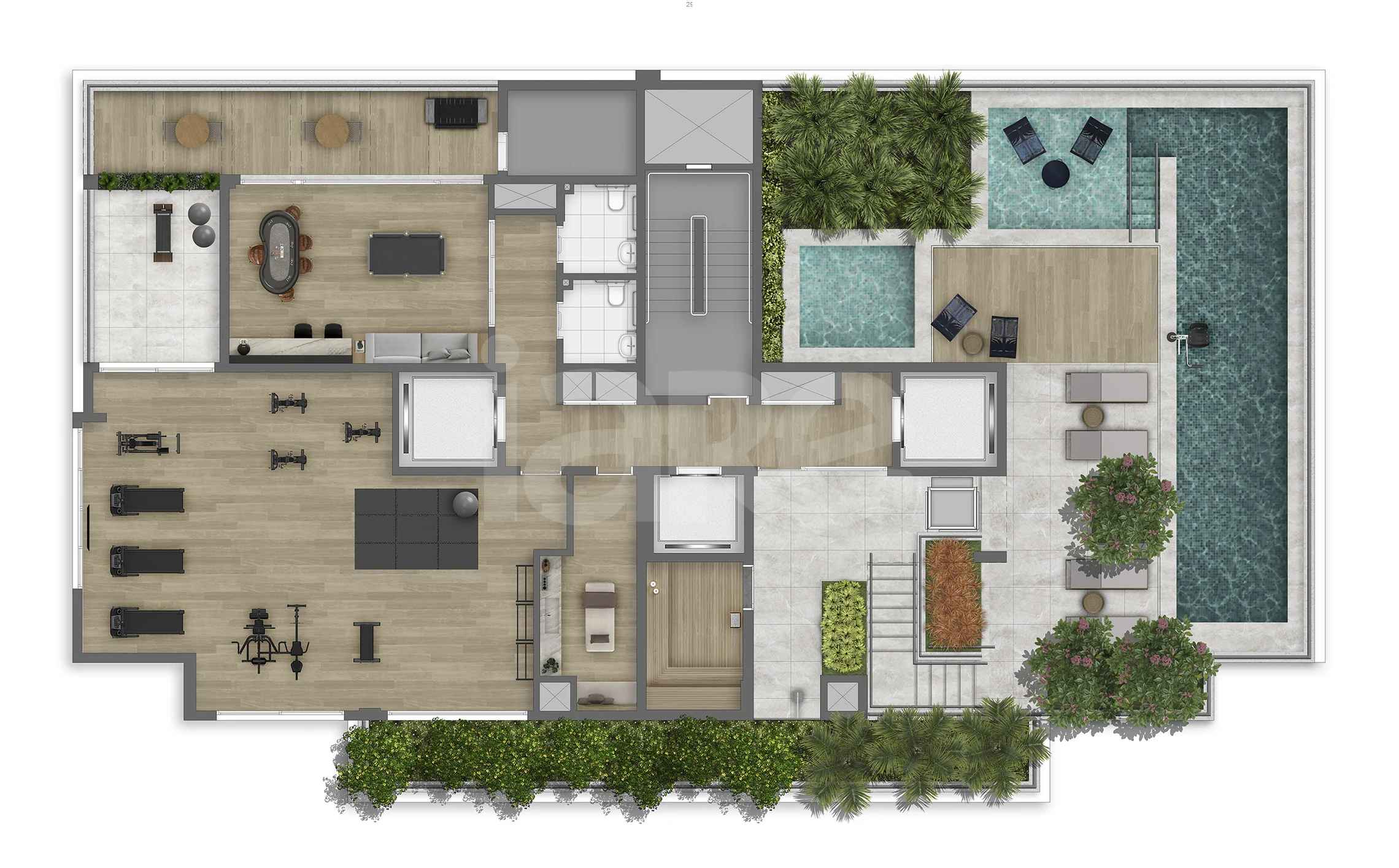Planta — Pavimento lazer