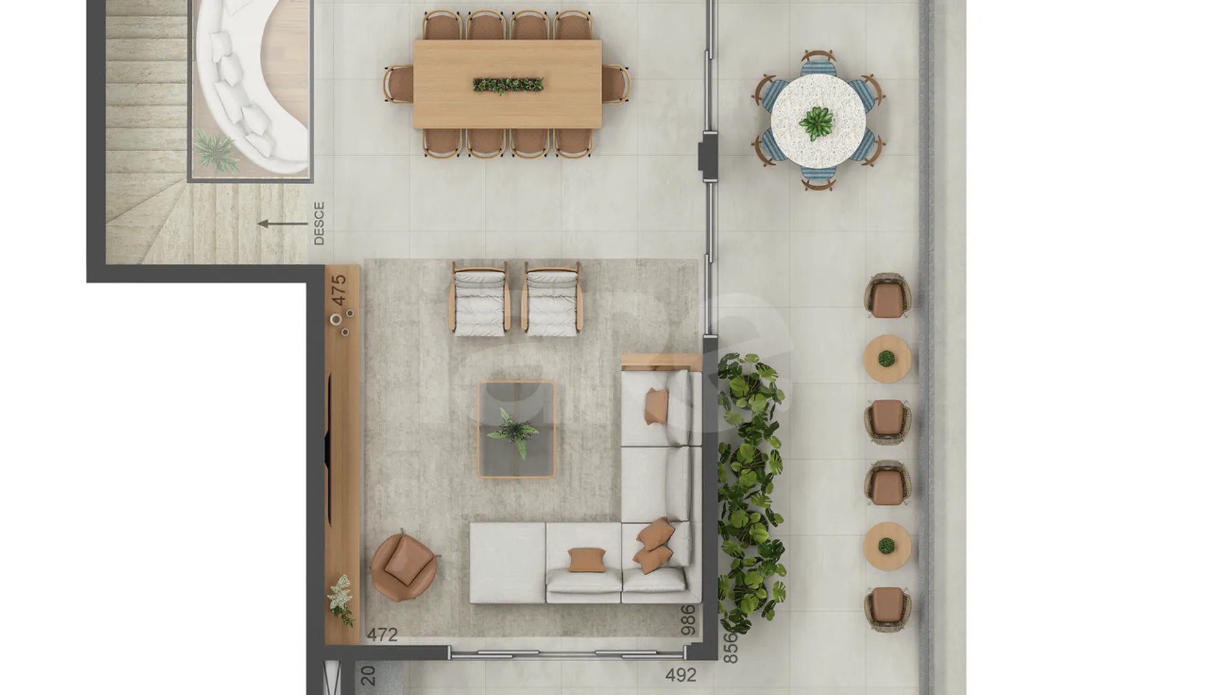 Planta — Cobertura Duplex 279,7 m²