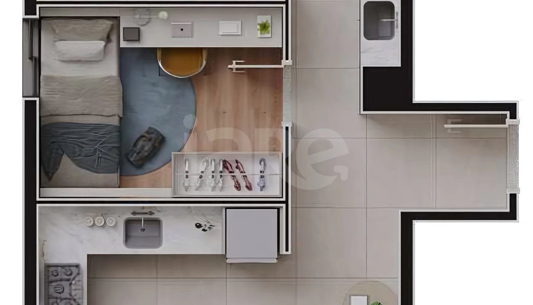 Planta — Apartamento 55,14 m²