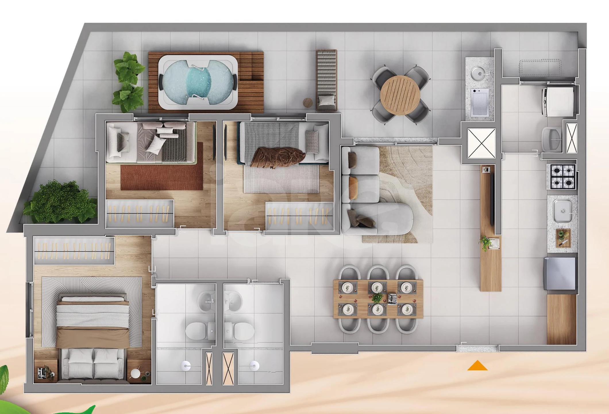 Planta — Garden 83,42 m²