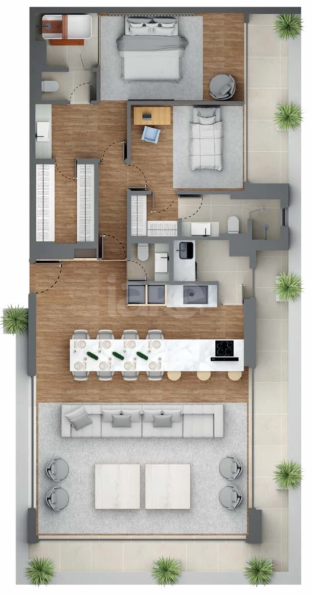 Planta — Apartamento 157,59 m²