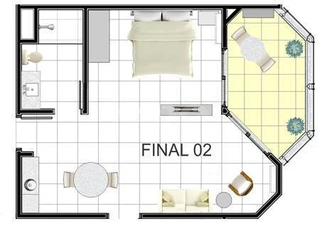 Planta — Apartamento 48,84 m²