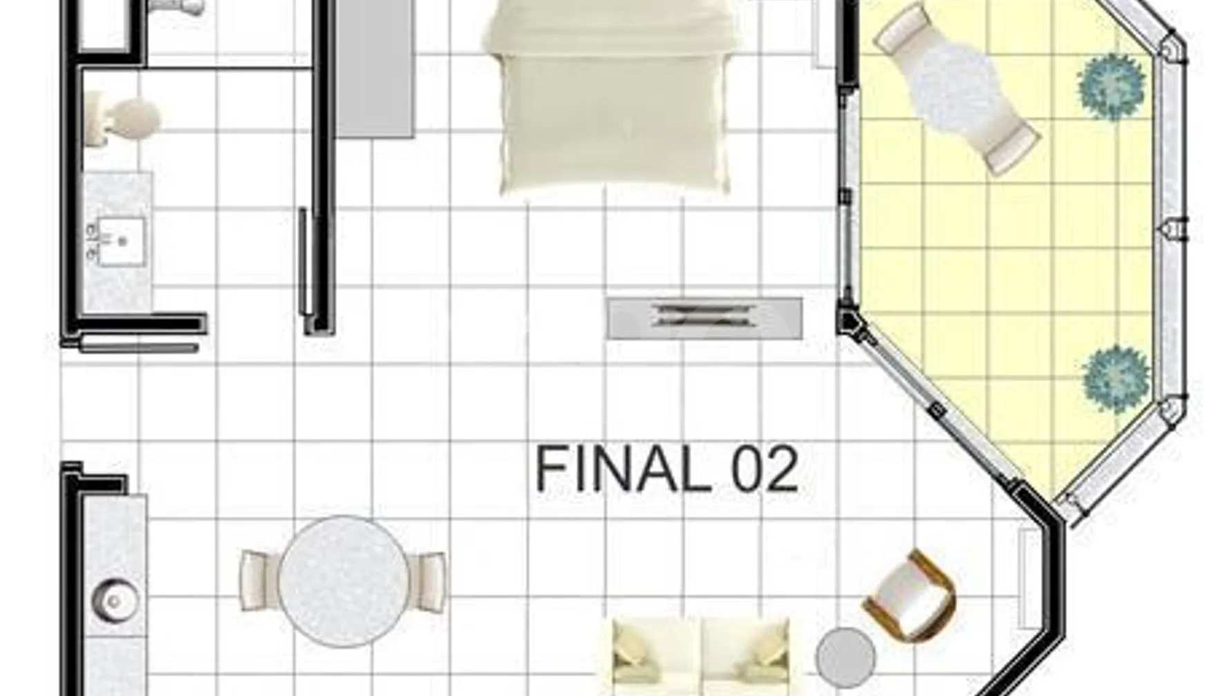 Planta — Apartamento 48,84 m²