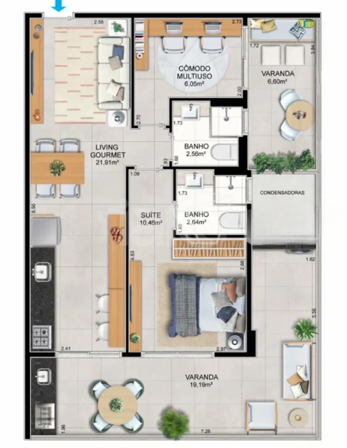 Planta — Garden 78,36 m²