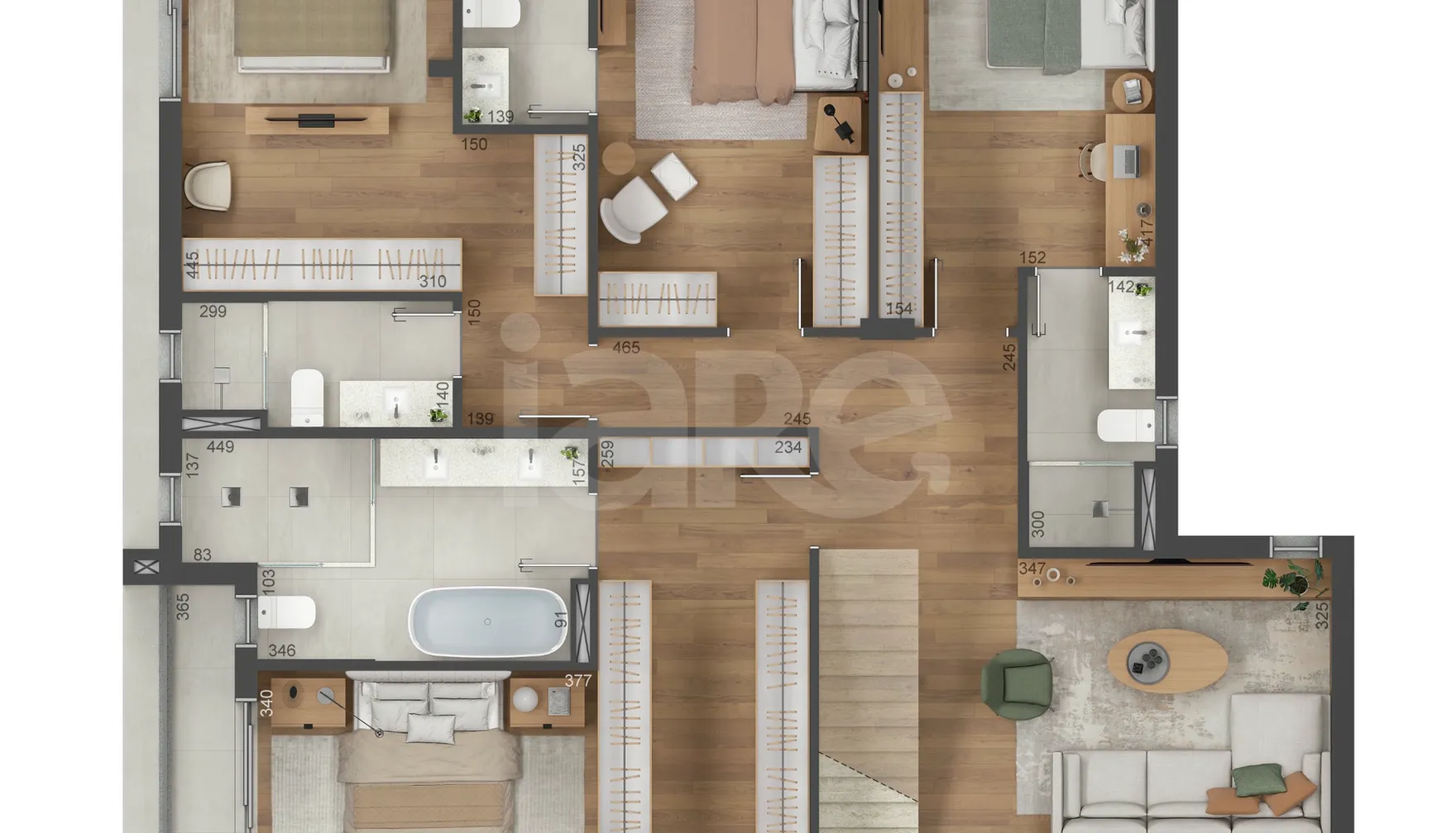 Planta — Cobertura Duplex 295,69 m²