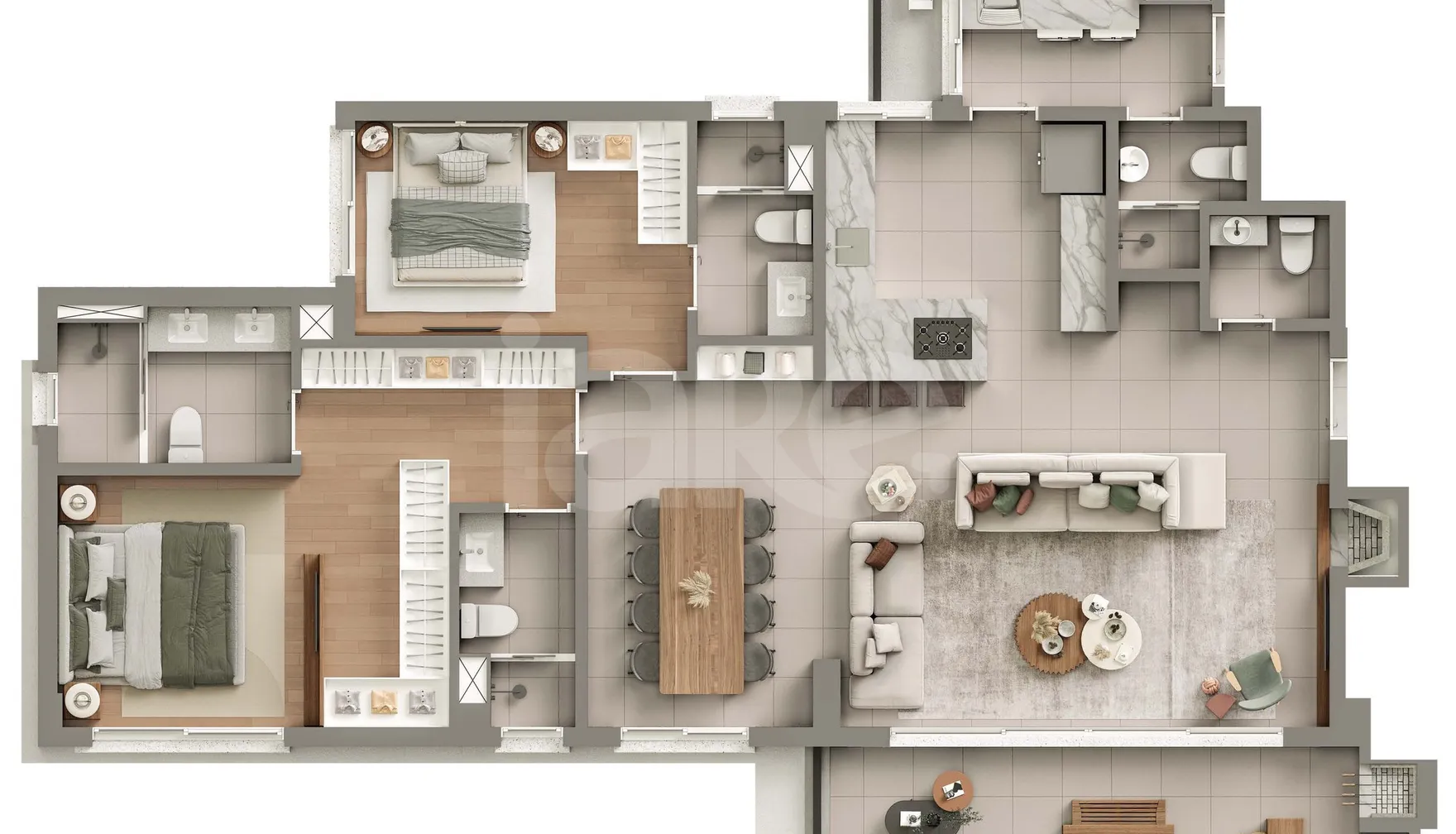 Planta — Apartamento 145,08 m²
