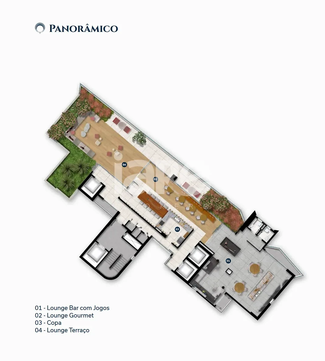 Planta — Pavimento panorâmico