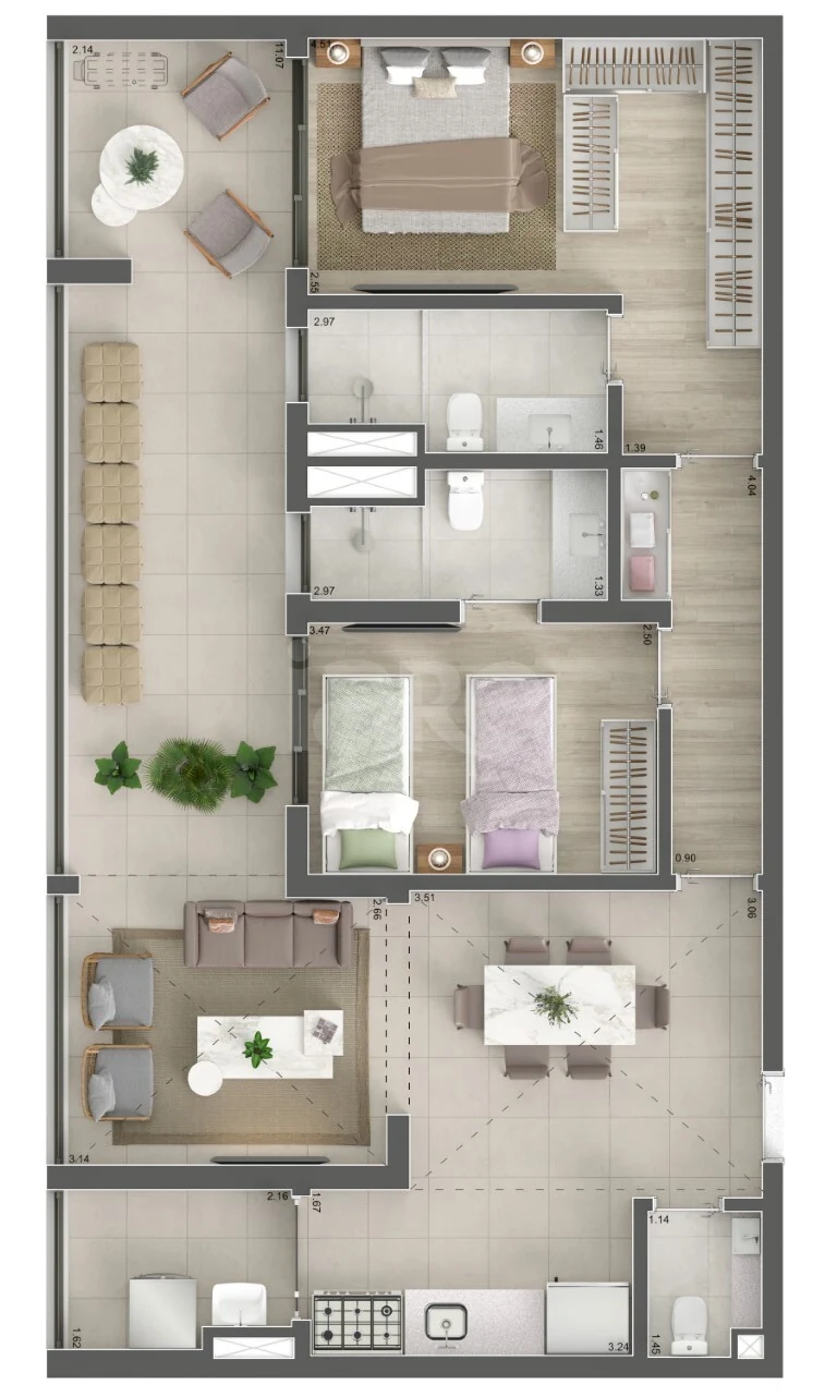 Planta — Garden 85,69 m²