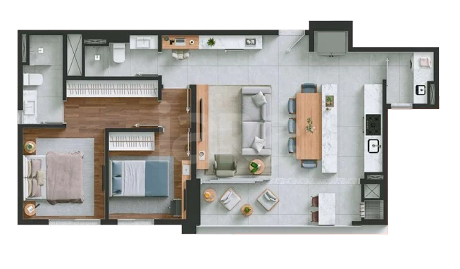 Planta — Apartamento 81,4 m²