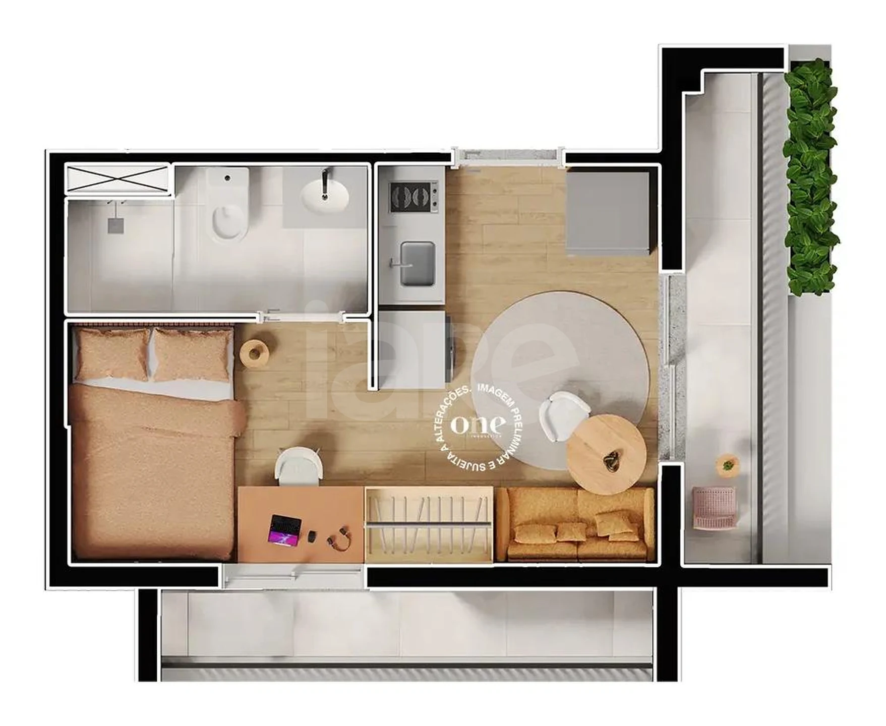 Planta — Garden 28 m²