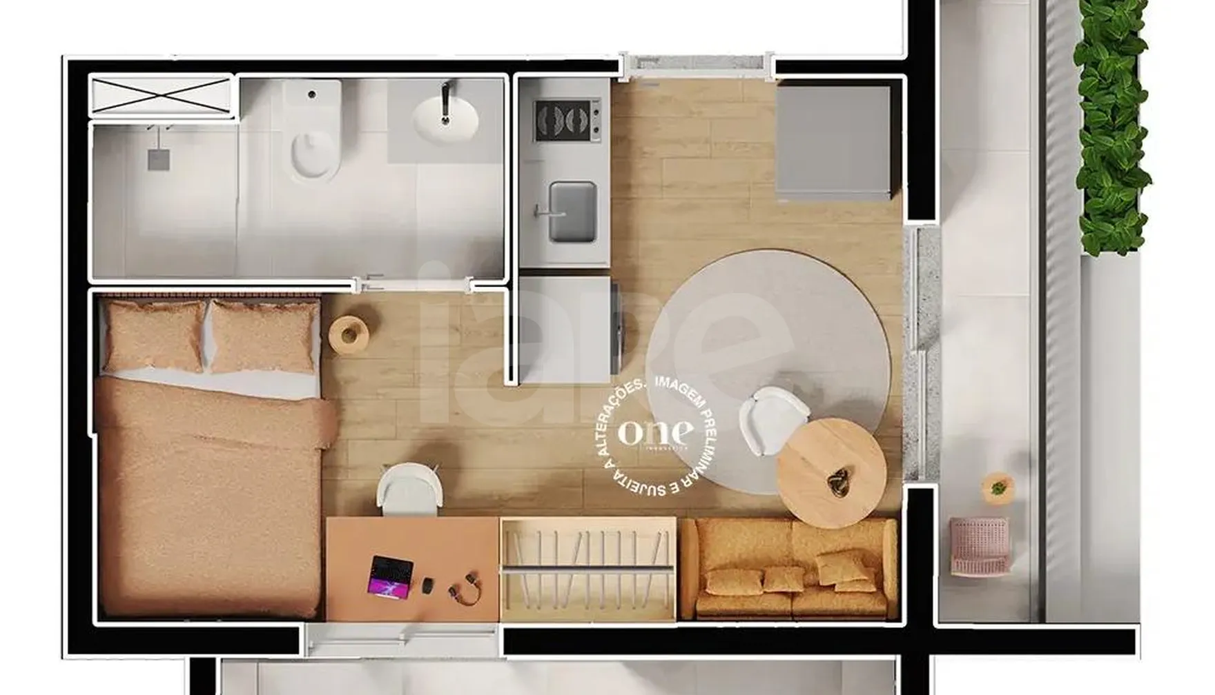 Planta — Garden 28 m²