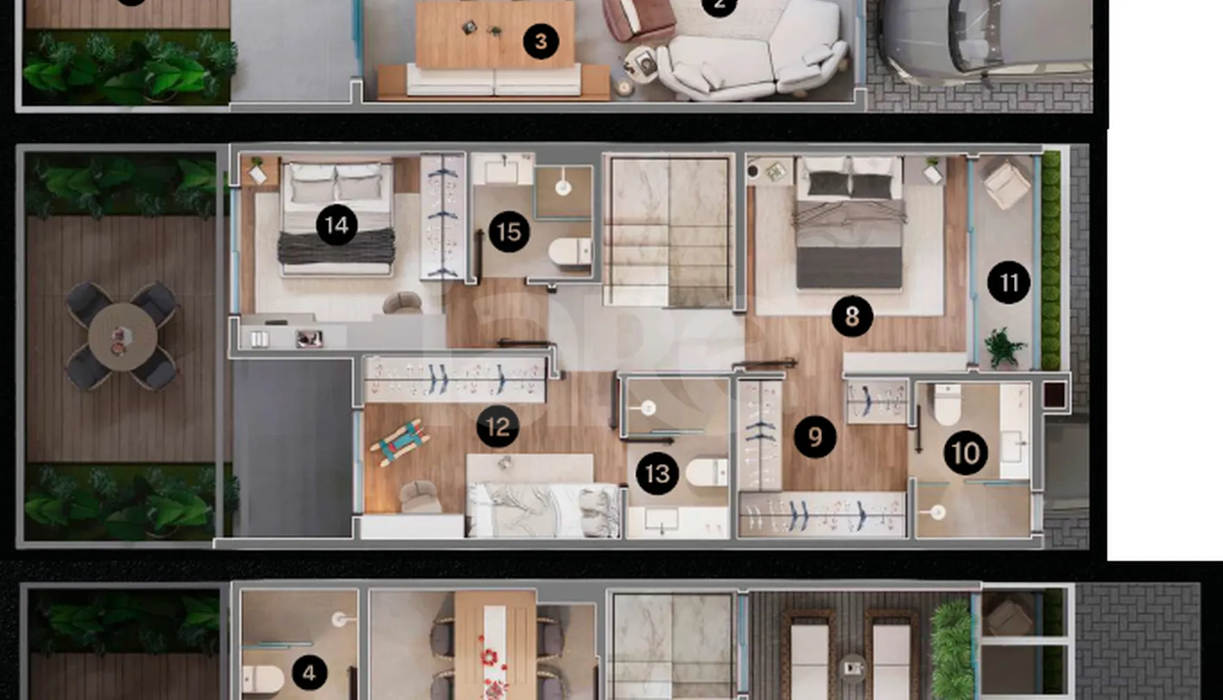 Planta — Casa em Condomínio 197 m²