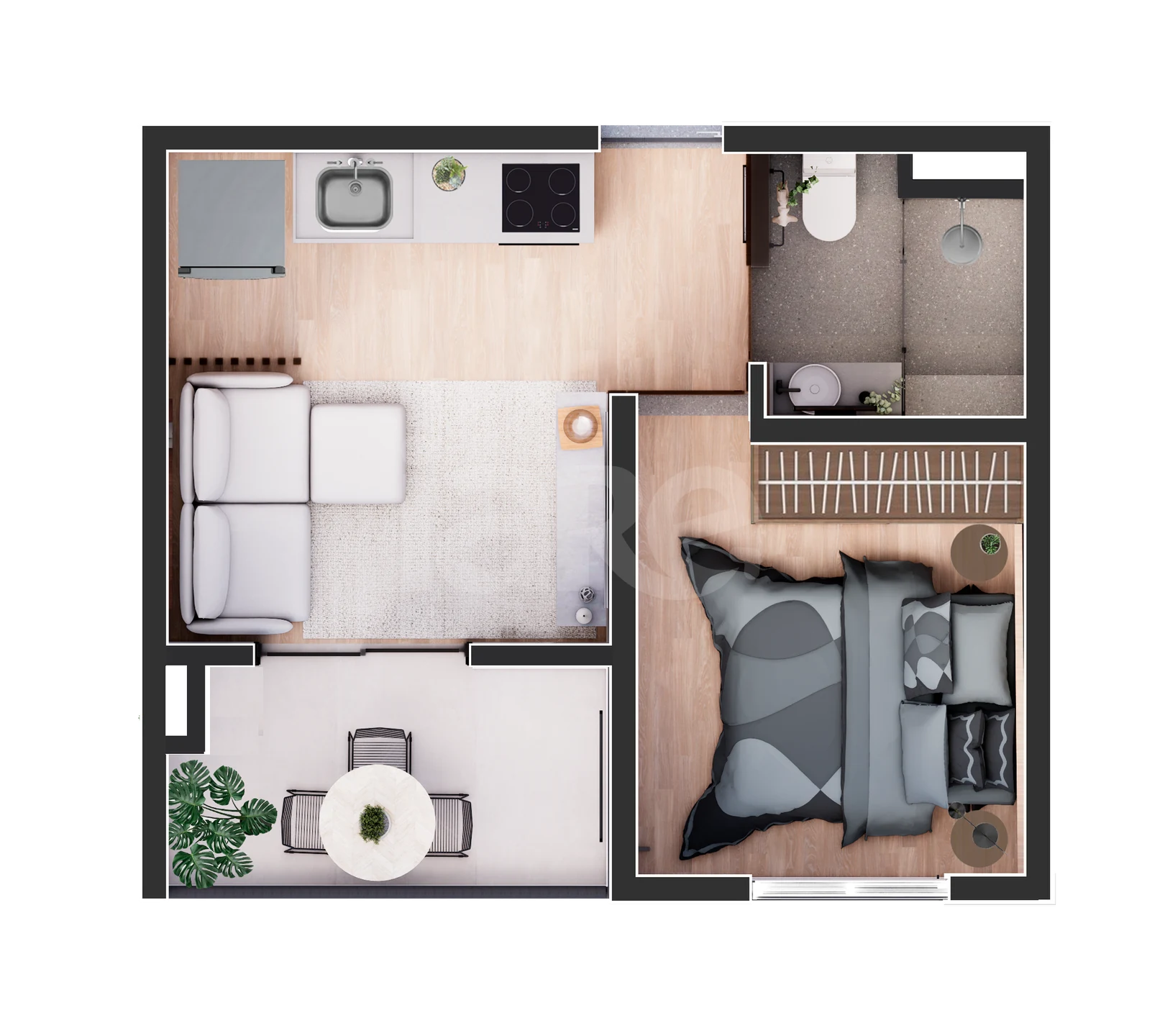 Planta — Apartamento 27,53 m²