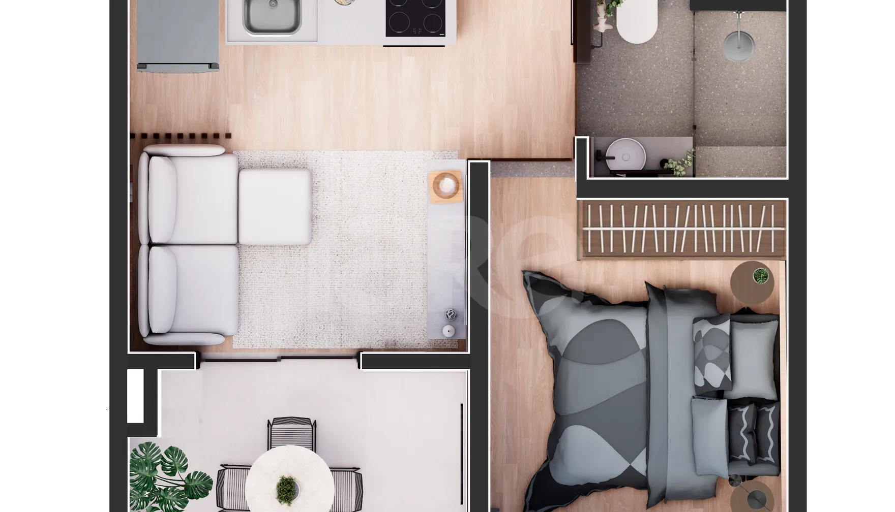 Planta — Apartamento 27,53 m²