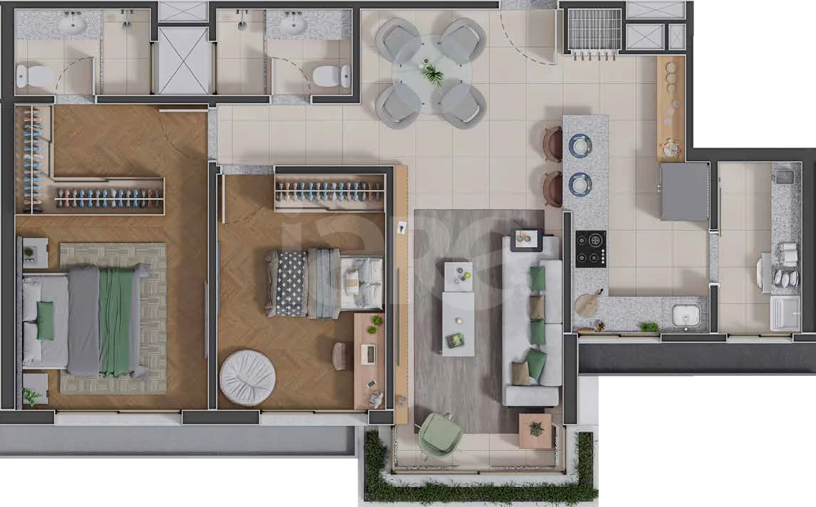 Planta — Garden 102,16 m²